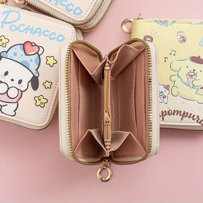 IP Sanrio Women's Handbag Coin Purse Compact Cartoon Anime Short Zippered Wallet Card Holder Lightweight Multifunctional Wallet