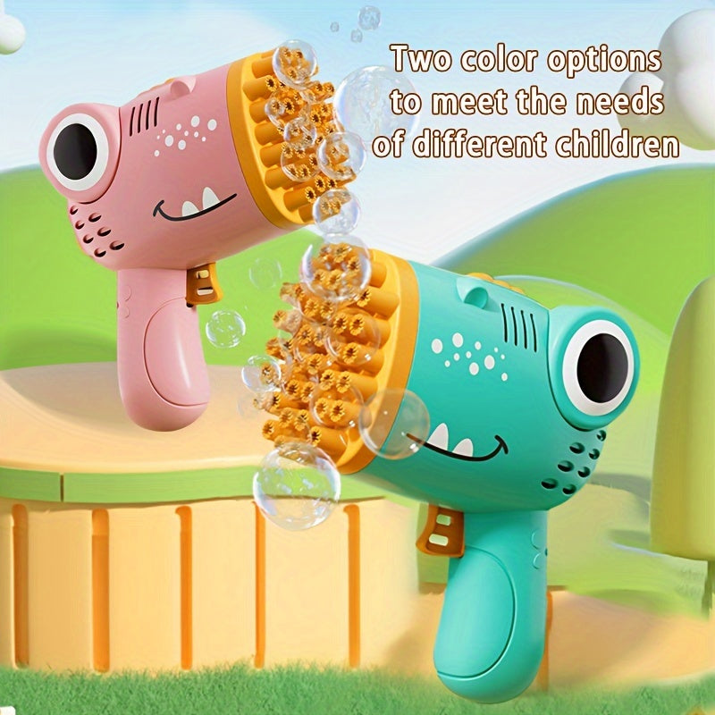 40-hole Bubble Blowing Toy Dinosaur Bubble Gun Outdoor Bubble Machine Gift Holiday Gift Toy Handheld Bubble Gun