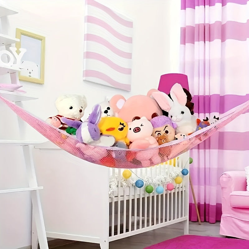 Large Triangular Wall Storage Hammock - Versatile Organizer for Clothes, Toys & More