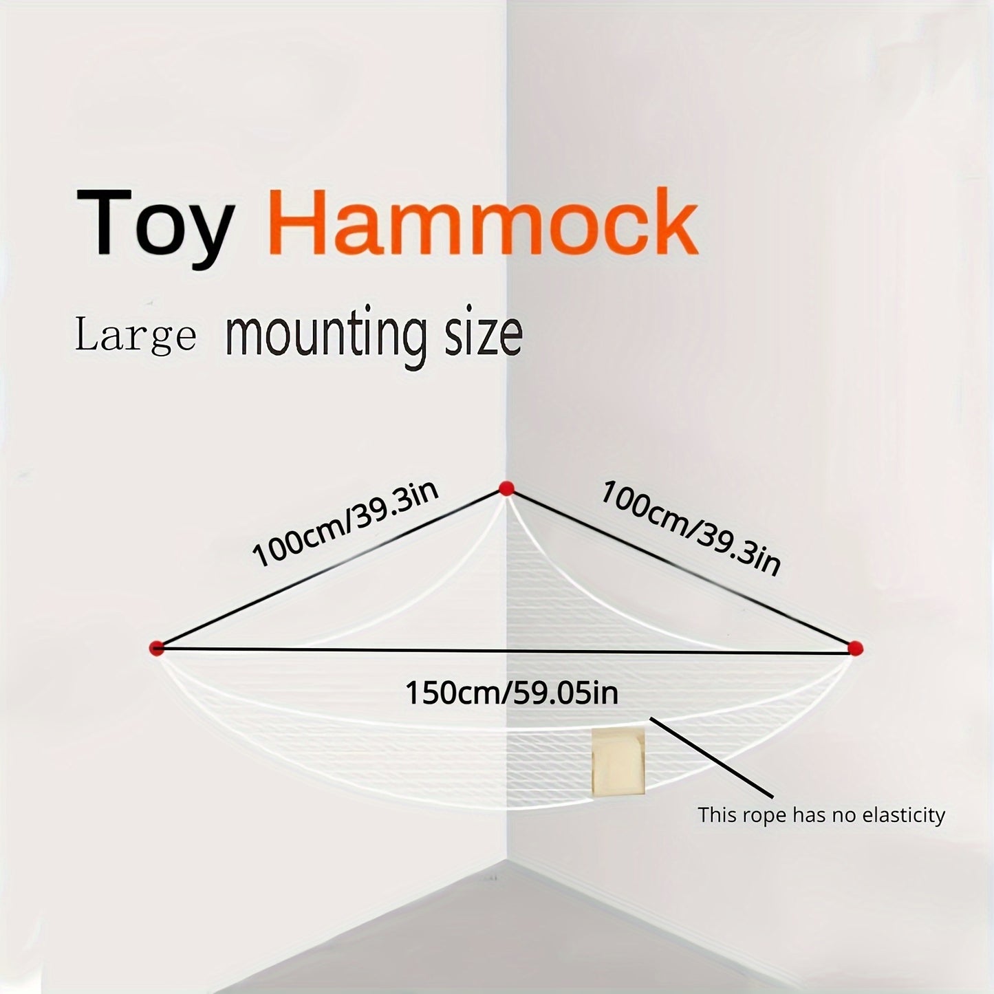 Large Triangular Wall Storage Hammock - Versatile Organizer for Clothes, Toys & More