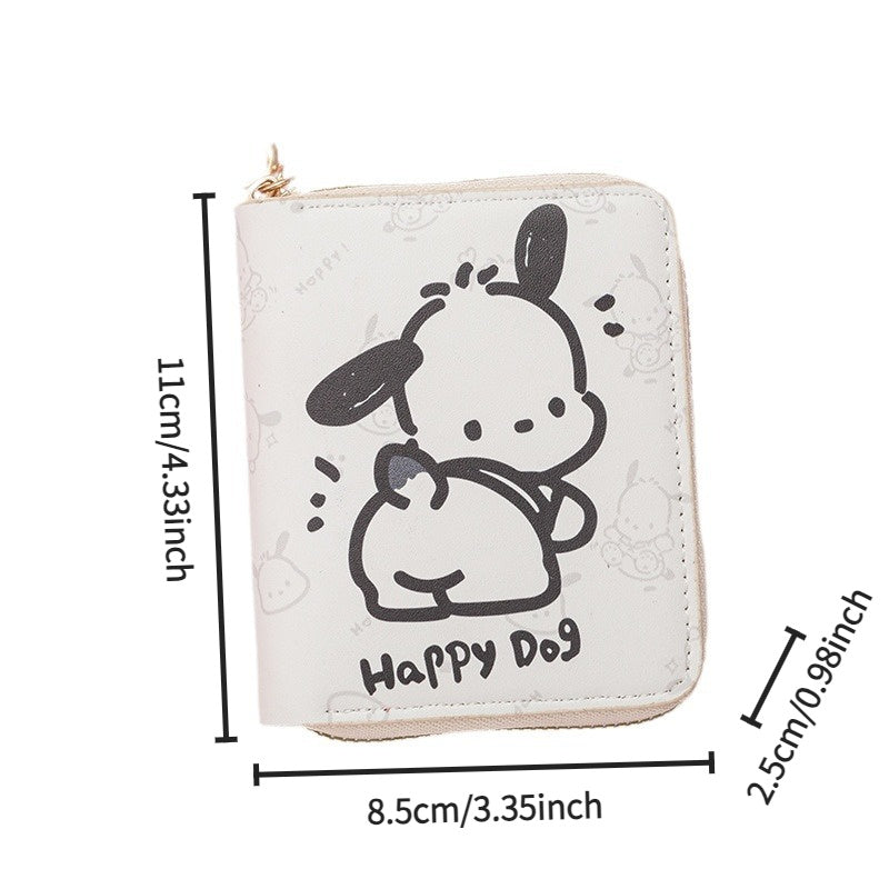 IP Sanrio Women's Handbag Coin Purse Compact Cartoon Anime Short Zippered Wallet Card Holder Lightweight Multifunctional Wallet