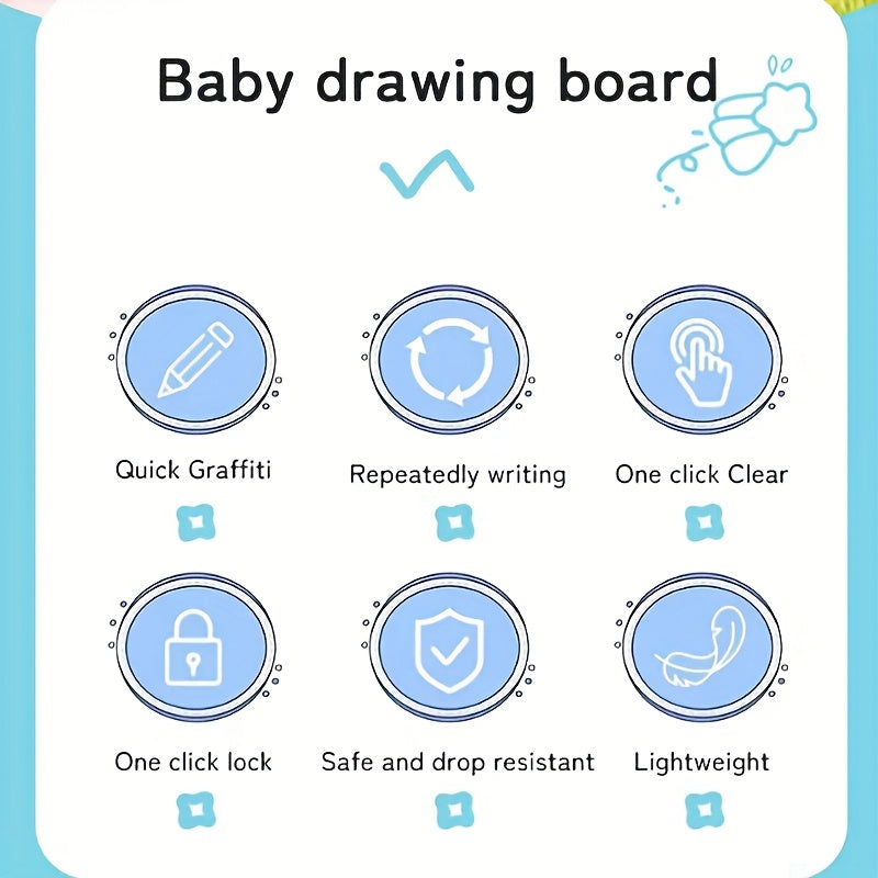 13-Inch Large LCD Writing Board, One-Button Erase Drawing Pad, Writing and Drawing Tablet, Kids Graffiti Painting Toy, Electronic Writing Board Art Tool Educational Learning Toy for Boys and Girls