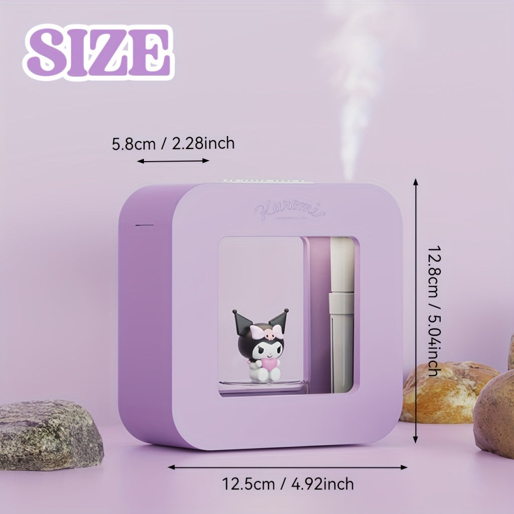 Sanrio Cinnamoroll & Kuromi Cute Humidifier Night Light - USB Rechargeable, Silent Operation with LED Night Light, 1200mAh Battery, Perfect for Home Decor & Gift Giving, Bedroom Humidifier | Cute Character Design | Compact De
