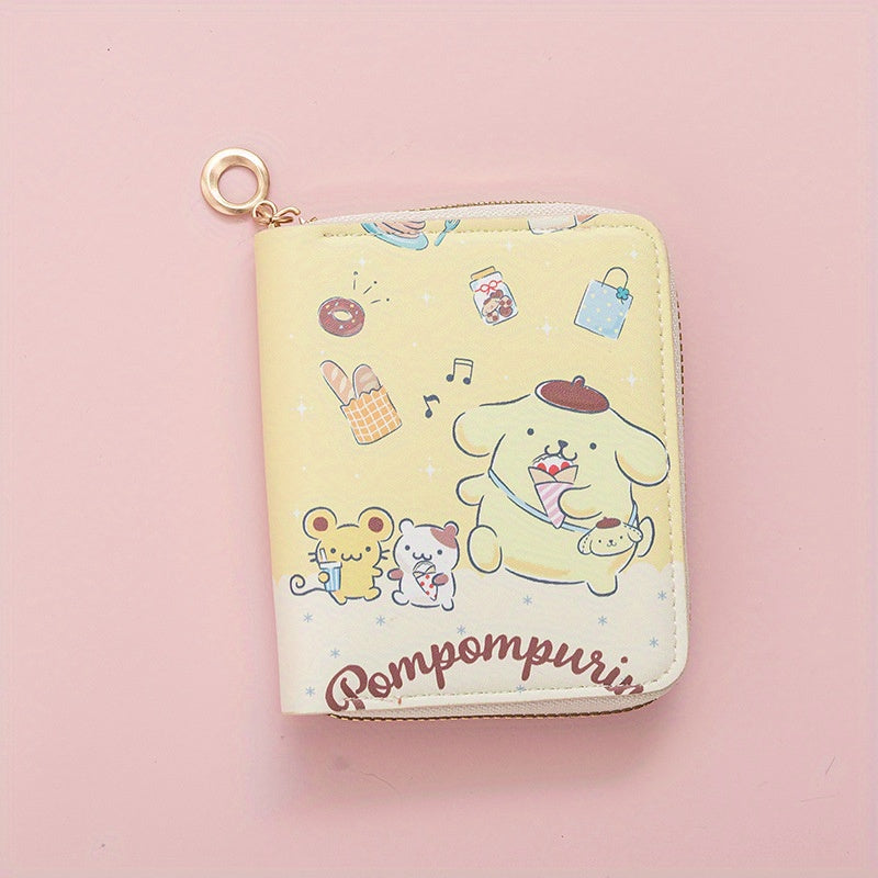 IP Sanrio Women's Handbag Coin Purse Compact Cartoon Anime Short Zippered Wallet Card Holder Lightweight Multifunctional Wallet