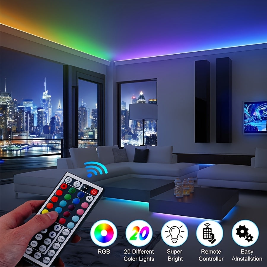 Wireless control intelligent LED strip lights infrared remote control RGB lighting decoration living room atmosphere lights with flexible lights decoration