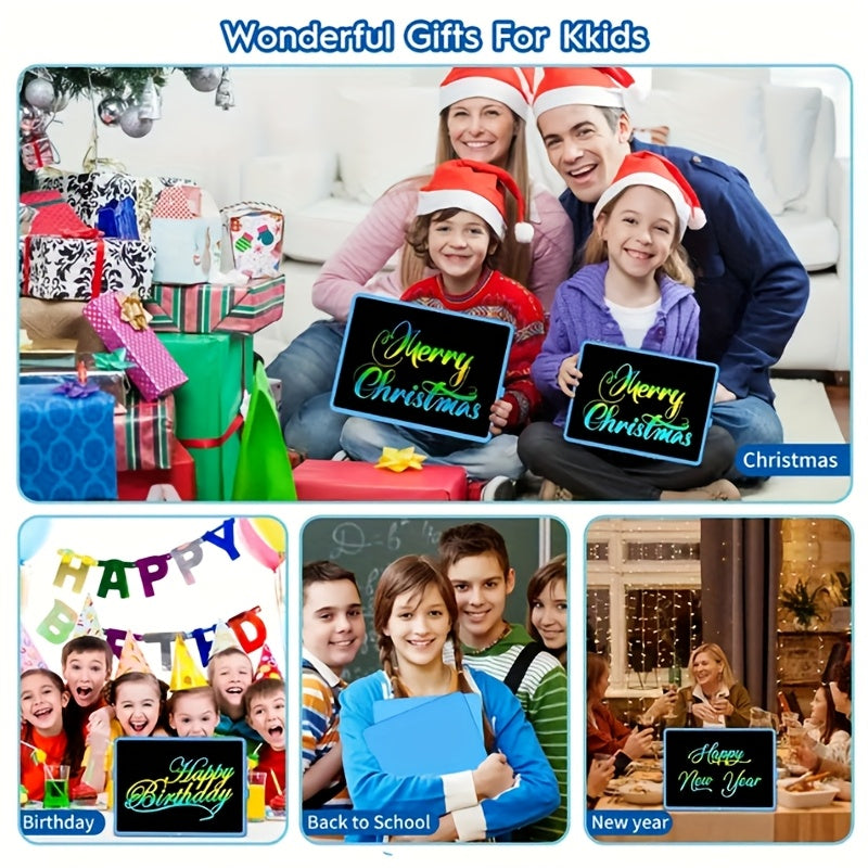 13-Inch Large LCD Writing Board, One-Button Erase Drawing Pad, Writing and Drawing Tablet, Kids Graffiti Painting Toy, Electronic Writing Board Art Tool Educational Learning Toy for Boys and Girls