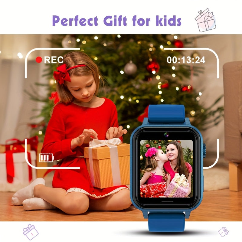 Kids Smartwatch with 30 Educational Games, HD Touchscreen, Music Player, Pedometer, Alarm Clock, Calculator, Flashlight - 12/24 Hours Timer, Silicone Strap, USB Charging, Ideal for 4-12 Year Olds, Boys and Girls