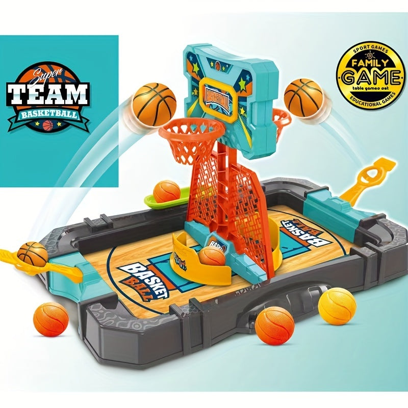 2-Player Basketball Table Game - Fun Family Puzzle Board, Indoor Mini Shooting Competition Toy for Boys & Girls, Perfect Holiday or Birthday Gift