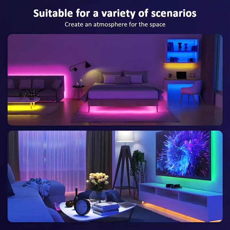 Wireless control intelligent LED strip lights infrared remote control RGB lighting decoration living room atmosphere lights with flexible lights decoration