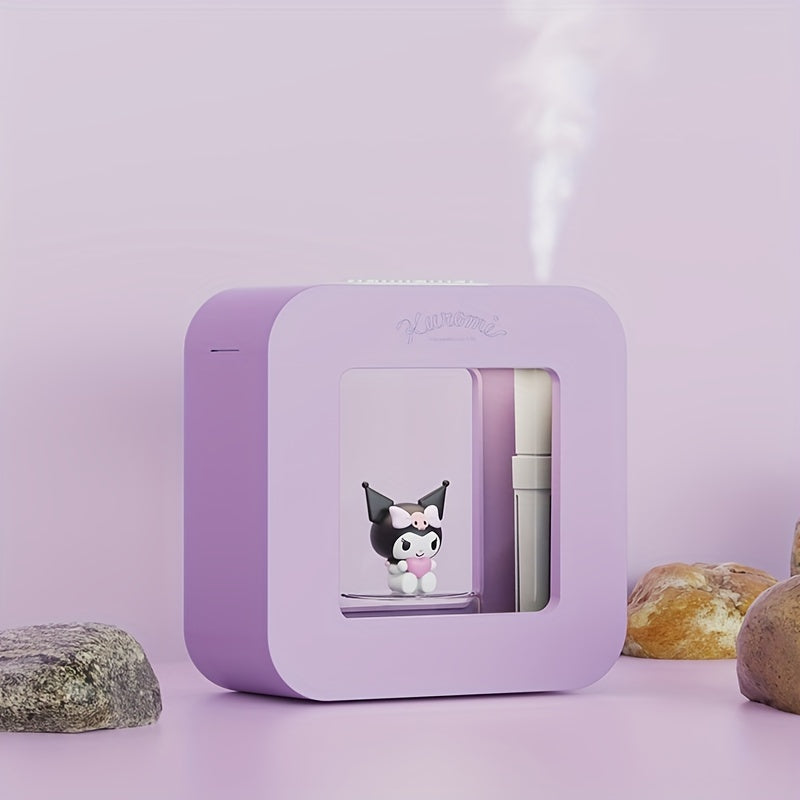 Sanrio Cinnamoroll & Kuromi Cute Humidifier Night Light - USB Rechargeable, Silent Operation with LED Night Light, 1200mAh Battery, Perfect for Home Decor & Gift Giving, Bedroom Humidifier | Cute Character Design | Compact De