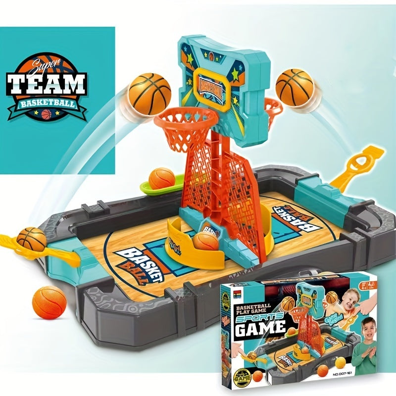 2-Player Basketball Table Game - Fun Family Puzzle Board, Indoor Mini Shooting Competition Toy for Boys & Girls, Perfect Holiday or Birthday Gift