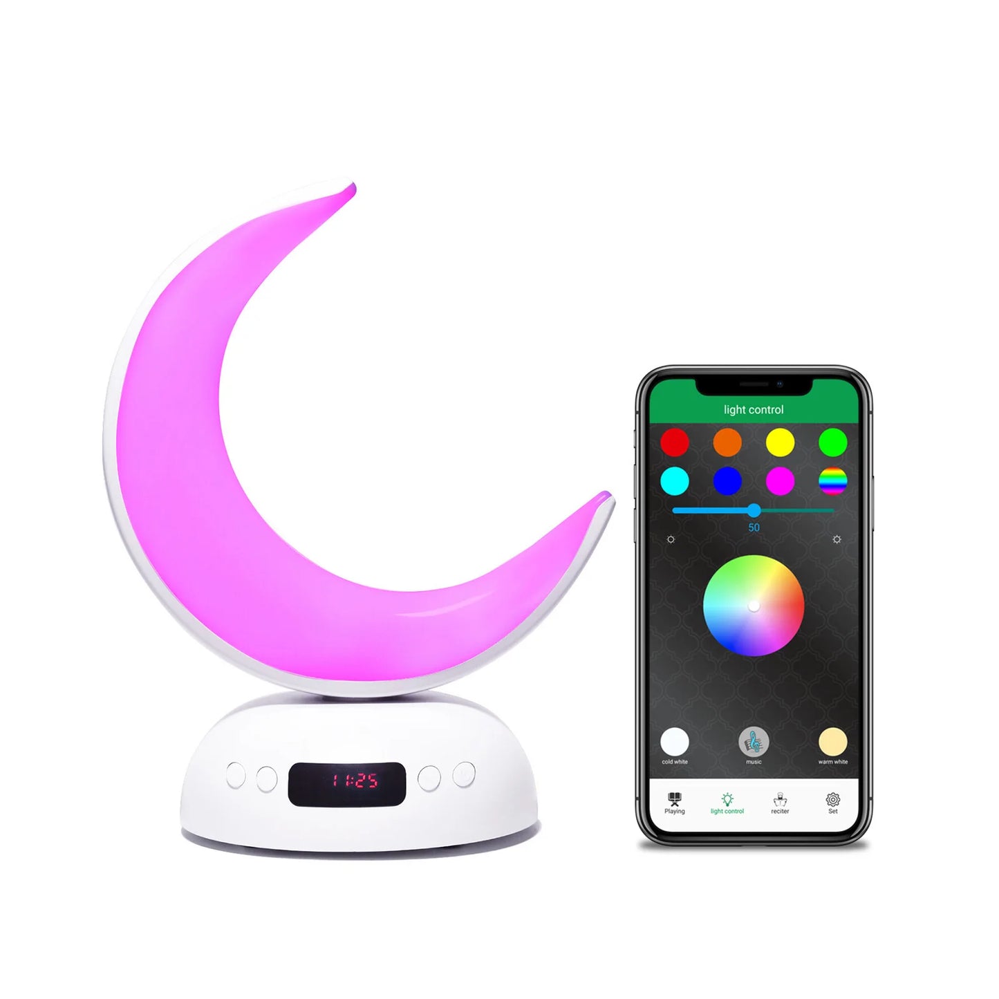 Night Light Lamp Clock Quran Azan Muslim Koran Bright Bluetooth Speaker Portable Holy Sound Box Music Wireless Caixa De Som Mp3