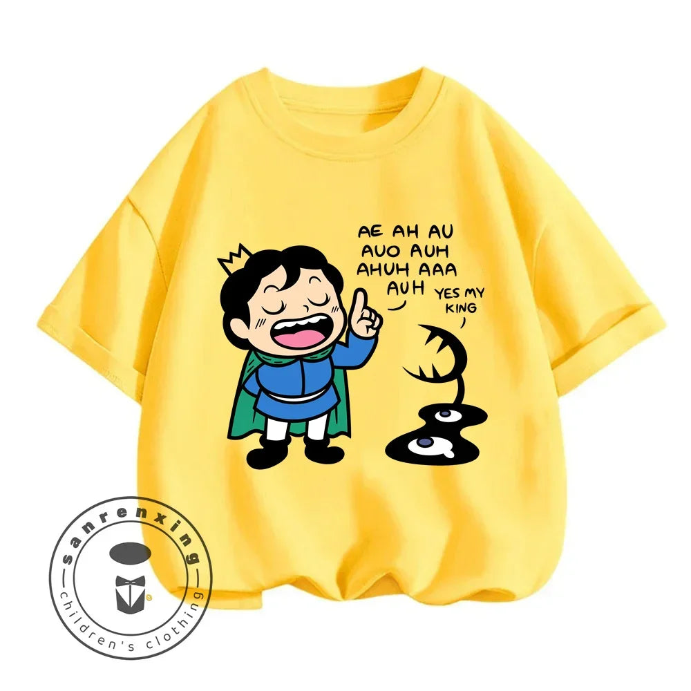 Children's T-shirt Bojji Print Short Sleeve Cartoon Children's Top Summer Clothing