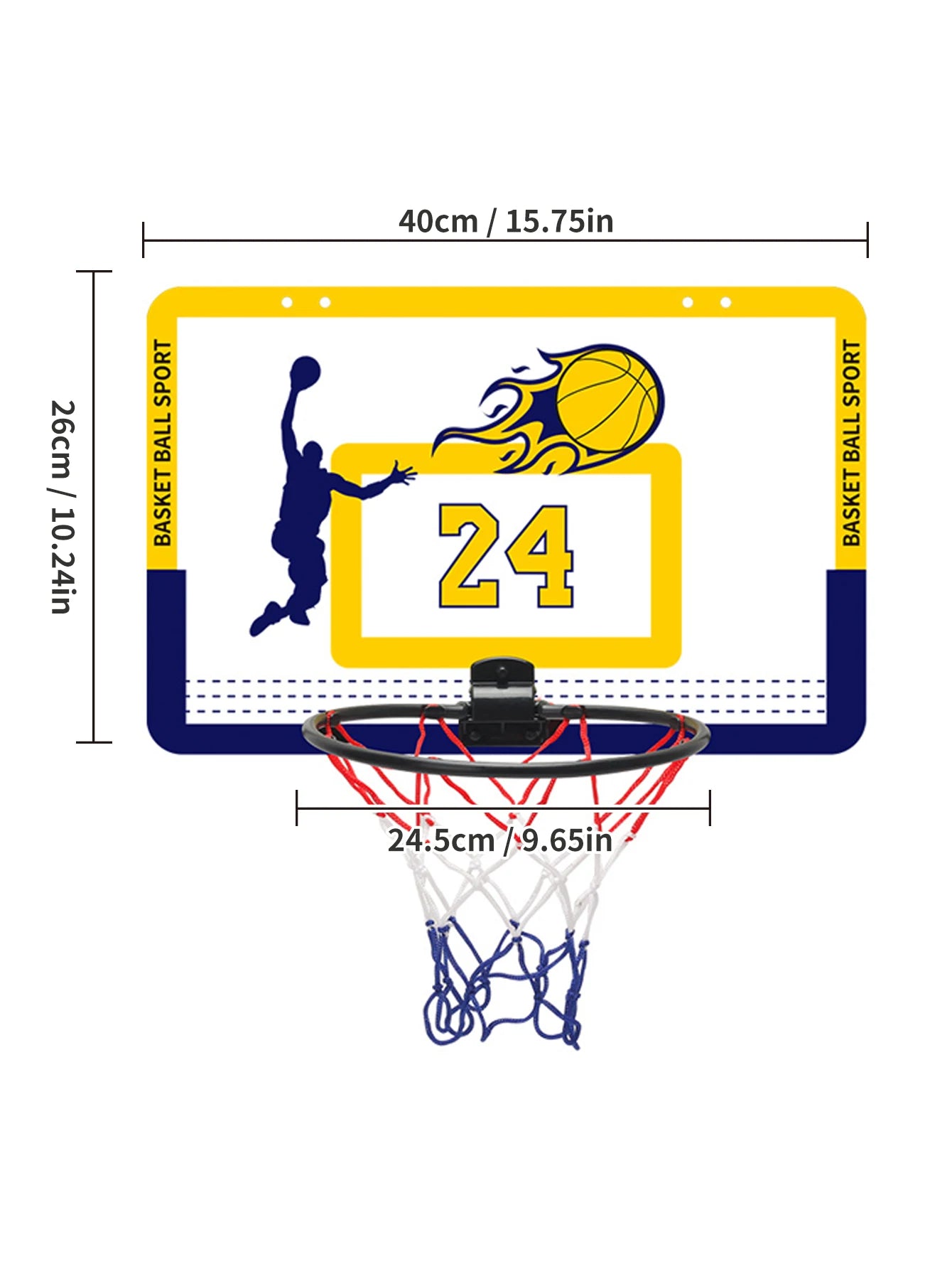 Children's wall mounted silent non porous foldable basketball stand indoor and outdoor activity basketball stand with basketball