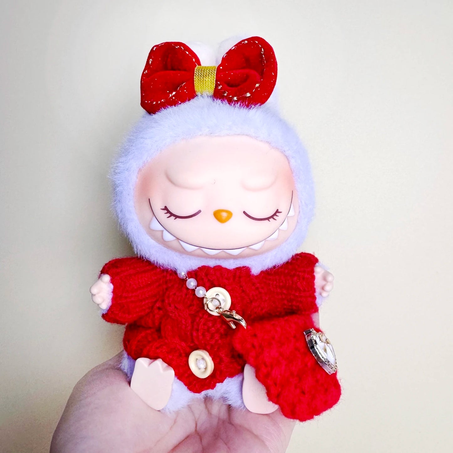 17cm labubu clothes outfit Plush doll clothes Macaron Cute Clothing DIY Kid Gift Dog Clothes Hair accessories v1 v2 clothes