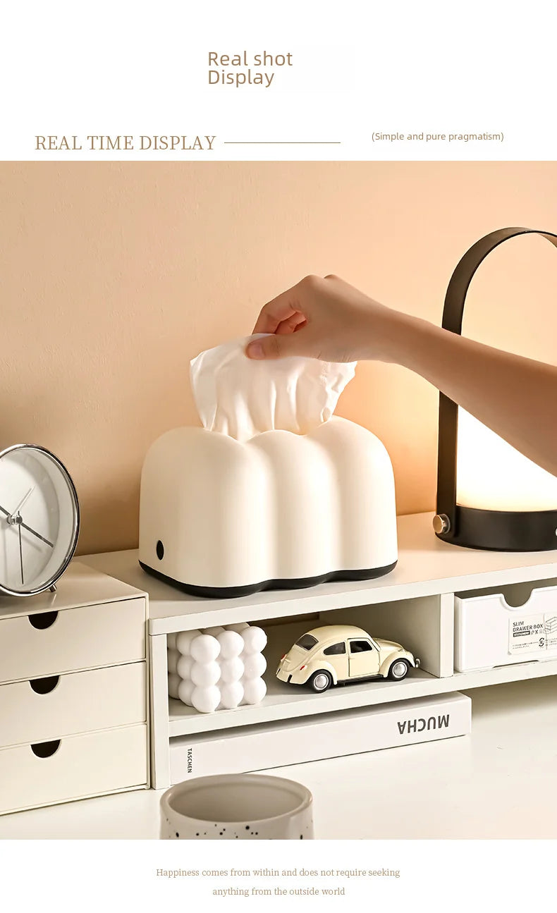 Cloud Design Tissue Boxes Storage Napkin Holder Paper Case Organizer Ornament Craft Desktop Tissue Holder Kitchen Tissue Box