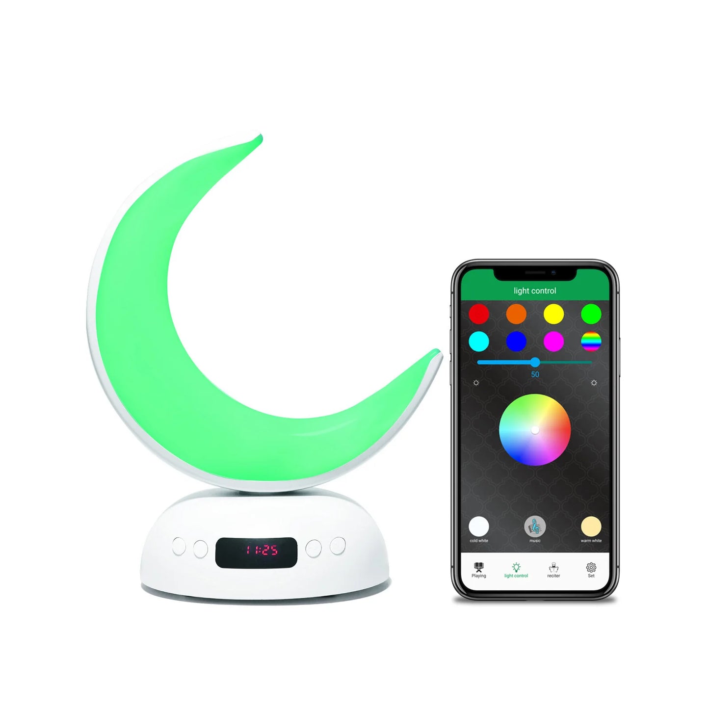 Night Light Lamp Clock Quran Azan Muslim Koran Bright Bluetooth Speaker Portable Holy Sound Box Music Wireless Caixa De Som Mp3