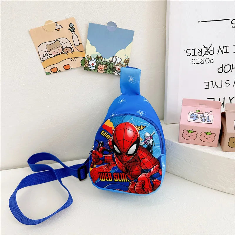 Marvel SpiderMan Crossbody Bag SpiderMan Children's Chest Pack Coin Purse Anime SpiderMan Shoulder Bags Messenger Bag Kids Gifts