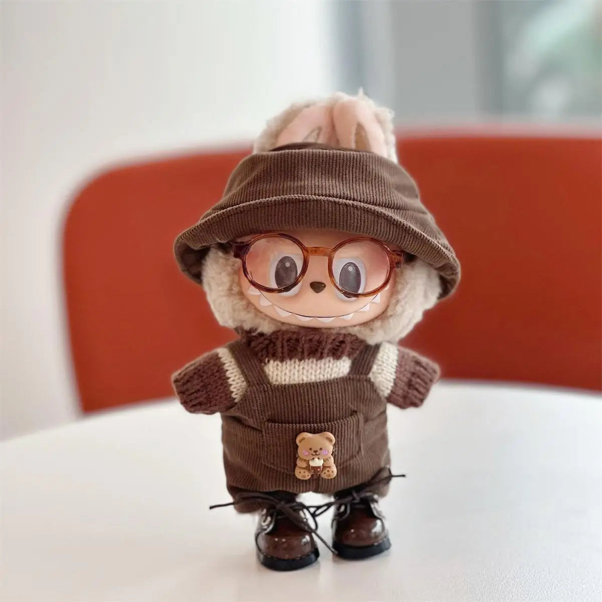 17cm labubu clothes outfit Plush doll clothes Macaron Cute Clothing DIY Kid Gift Dog Clothes Hair accessories v1 v2 clothes