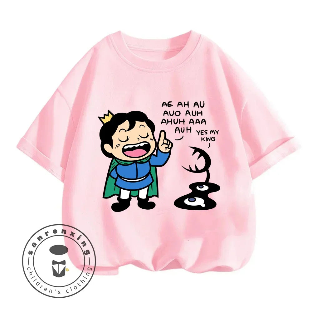 Children's T-shirt Bojji Print Short Sleeve Cartoon Children's Top Summer Clothing