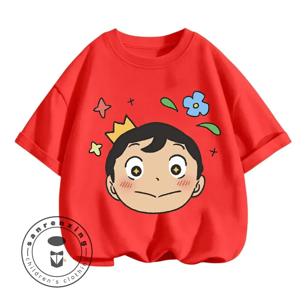 Children's T-shirt Bojji Print Short Sleeve Cartoon Children's Top Summer Clothing