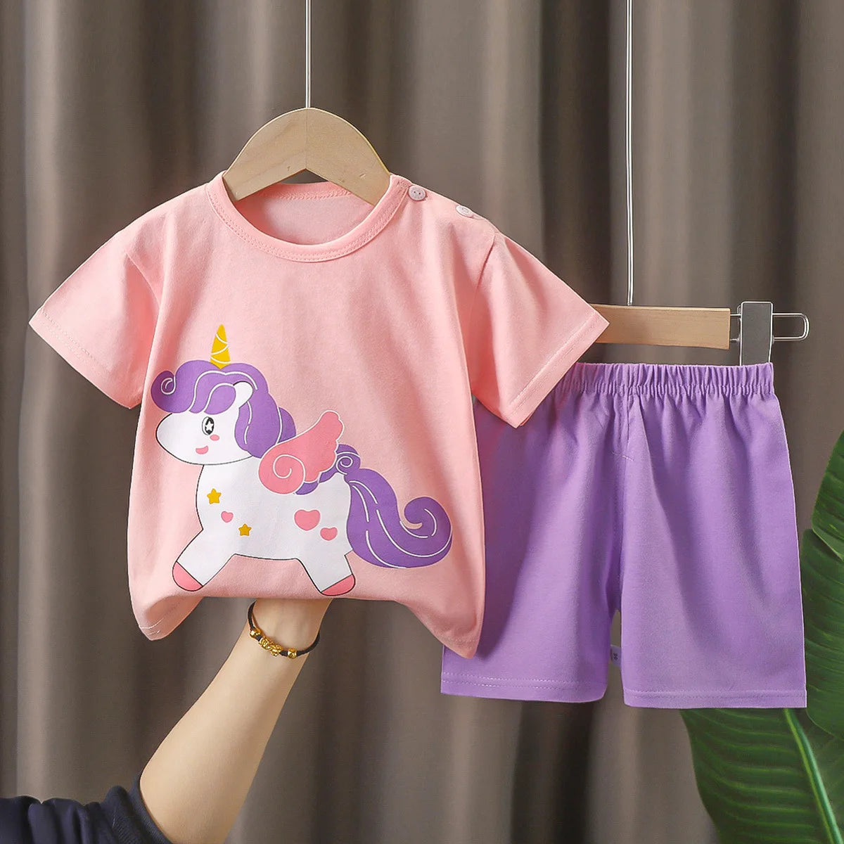 Cartoon Casual Kids Clothes 2 Piece Set Clothing Donald Duck Boy T-shirt + Shorts summer Boys Tracksuit Children Clothes