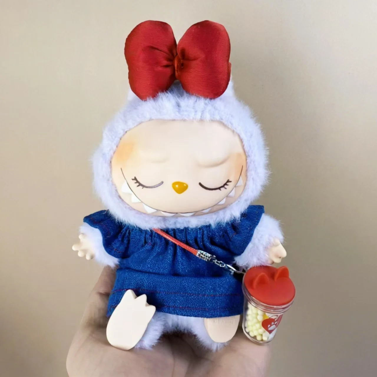 17cm labubu clothes outfit Plush doll clothes Macaron Cute Clothing DIY Kid Gift Dog Clothes Hair accessories v1 v2 clothes
