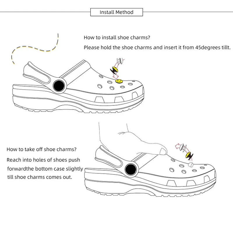 Kawaii DIY Shoe Decorations Sets Kawaii Kuromi Cinnamoroll My Melody Silicone Shoe Buckle Slipper Sandal Croc Shoe Accessorie