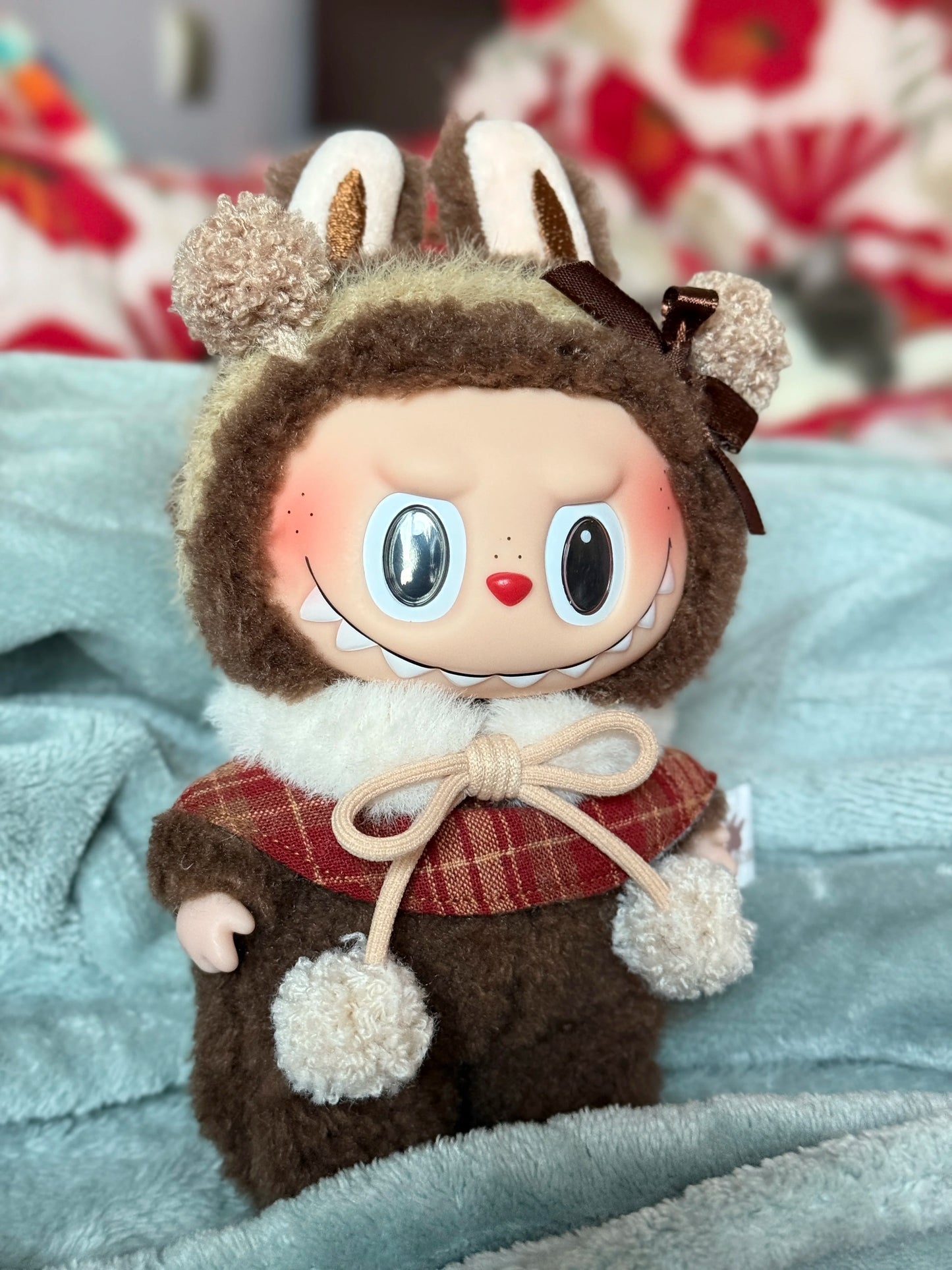 17cm labubu clothes outfit Plush doll clothes Macaron Cute Clothing DIY Kid Gift Dog Clothes Hair accessories v1 v2 clothes