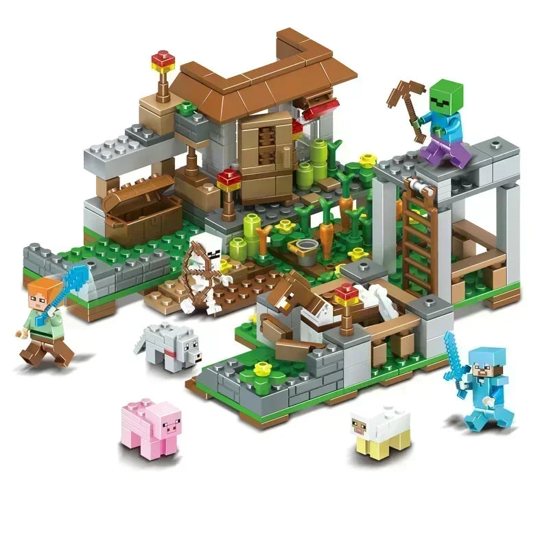2688pcs large organ village tree house city mini figures toys
