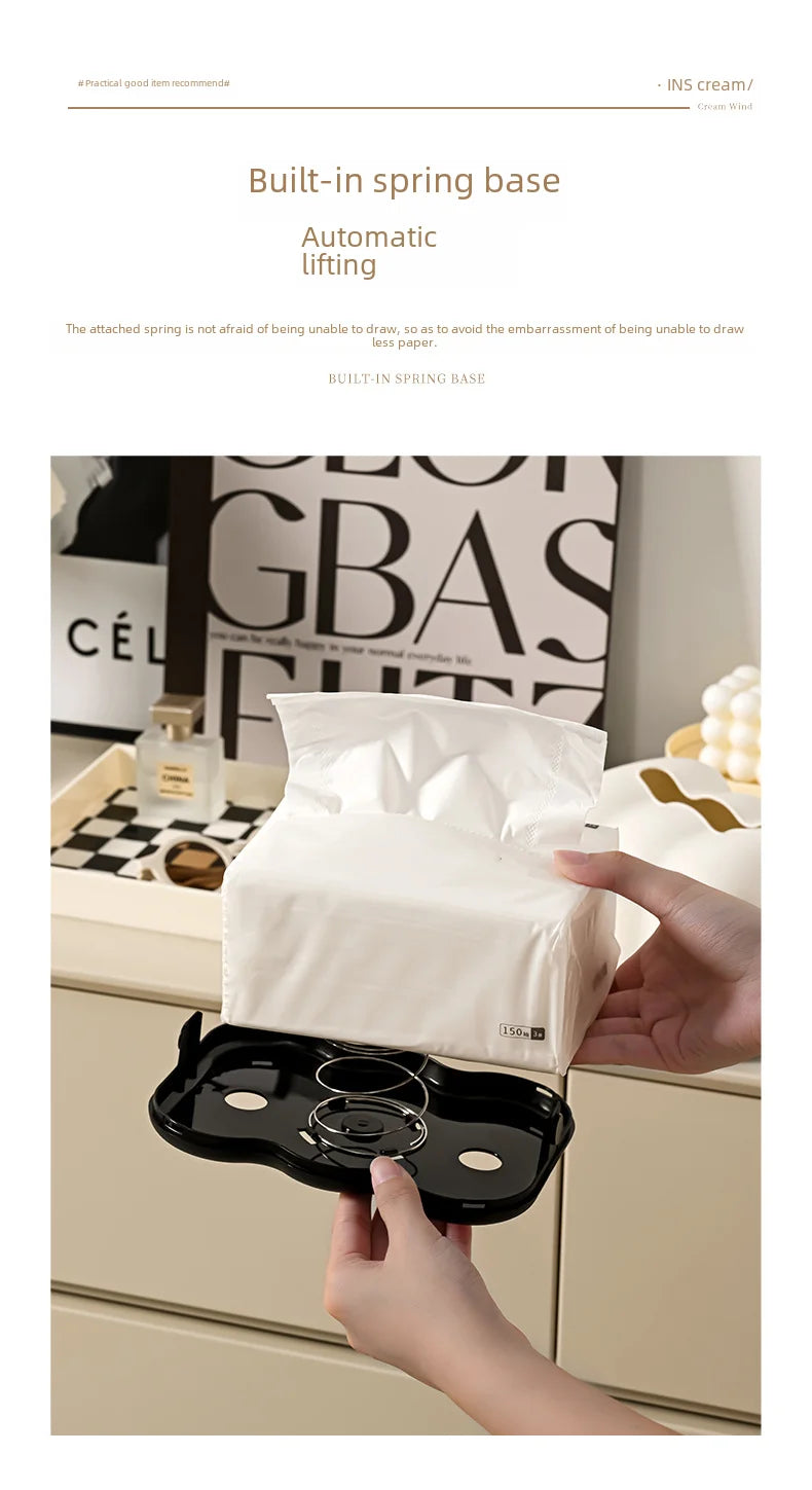 Cloud Design Tissue Boxes Storage Napkin Holder Paper Case Organizer Ornament Craft Desktop Tissue Holder Kitchen Tissue Box