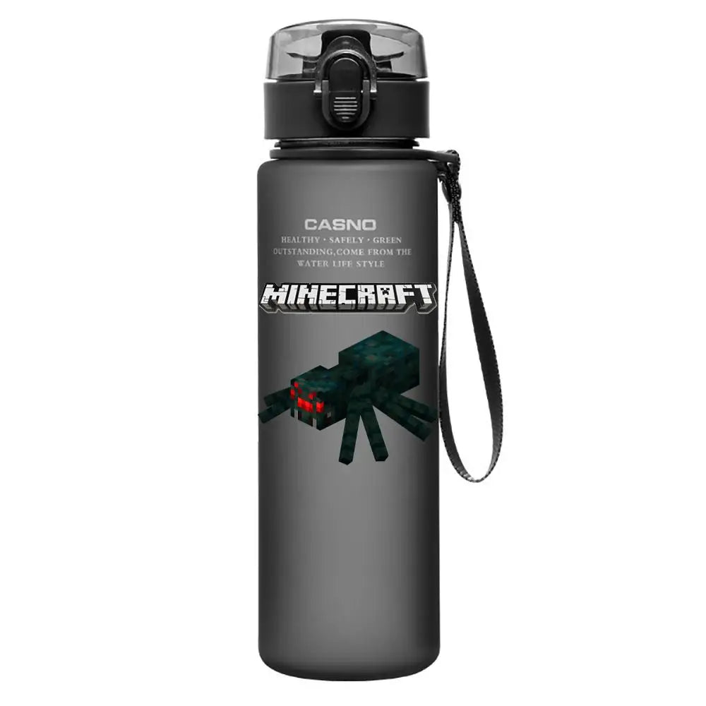 560ML Game Minecraft Image Water Cup Design Cute Transparent Plastic Children Portable Large Capacity Water Cup Student Gifts