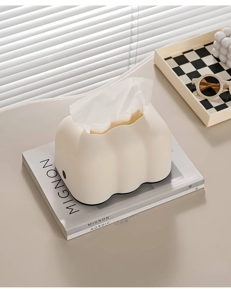 Cloud Design Tissue Boxes Storage Napkin Holder Paper Case Organizer Ornament Craft Desktop Tissue Holder Kitchen Tissue Box