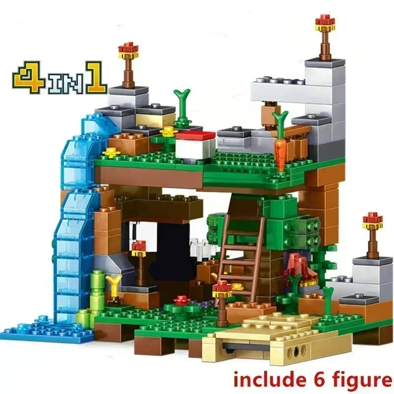 my world The Farm MINI TreeHouse Alex Zombie Action Building Blocks Classic Model Sets Bricks Kids Kits For Boys Toys Children