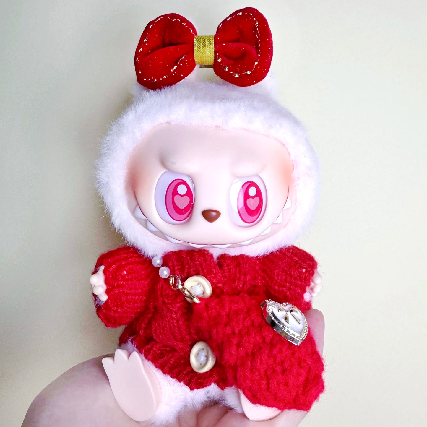 17cm labubu clothes outfit Plush doll clothes Macaron Cute Clothing DIY Kid Gift Dog Clothes Hair accessories v1 v2 clothes