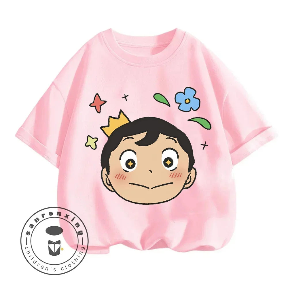 Children's T-shirt Bojji Print Short Sleeve Cartoon Children's Top Summer Clothing