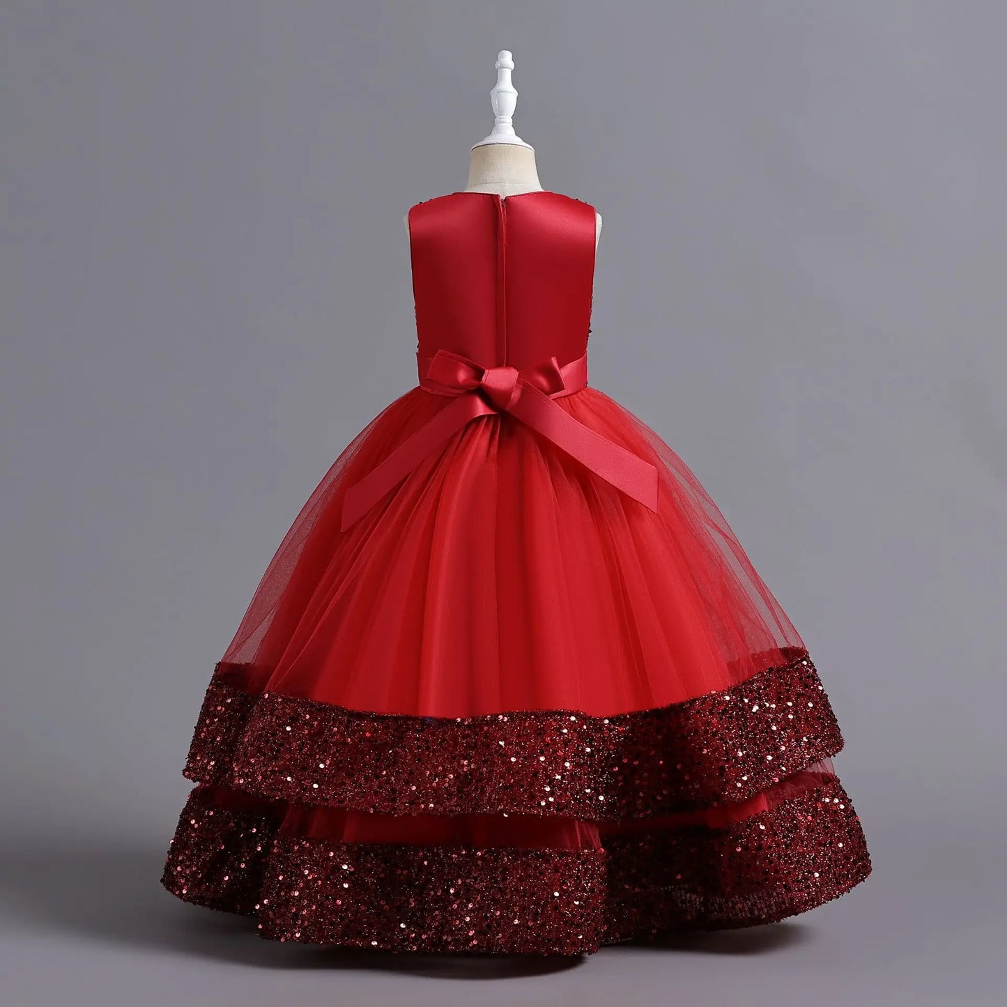 children's gauze lace birthday party dinner ball big butterfly dress New Christmas Party Princess long dress children's dress