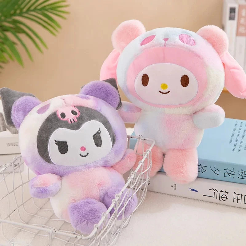 Sanrio 25Cm Anime Kuromid Toys Kawaii Mymelody Cinnamorol Plush Soft Stuffed Animals Doll Plushie Pillow Xmas Gift Decor