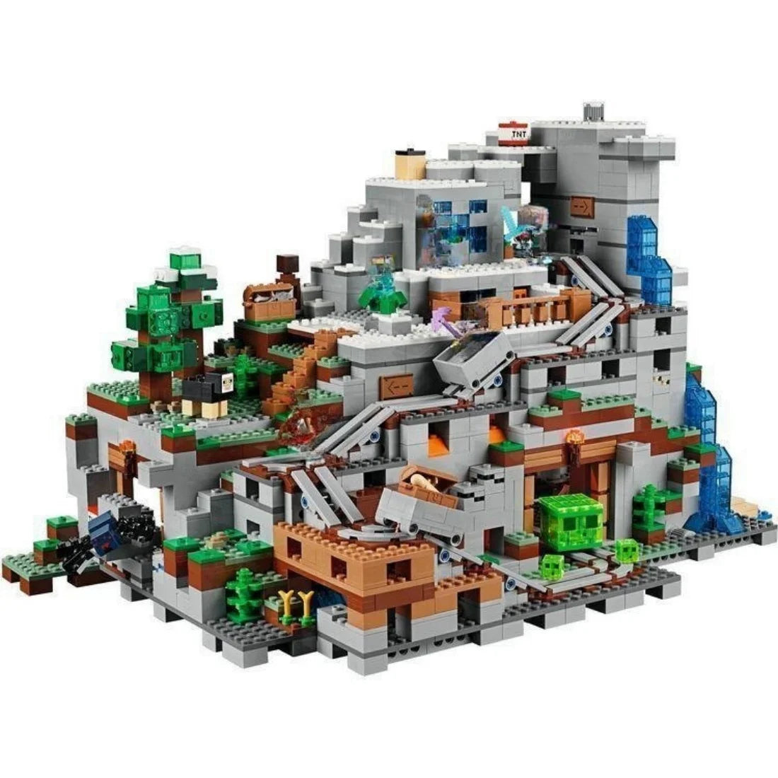 New cave brick toys Popular boys world building organ bricks and digital bricks and elevator educational toys gifts