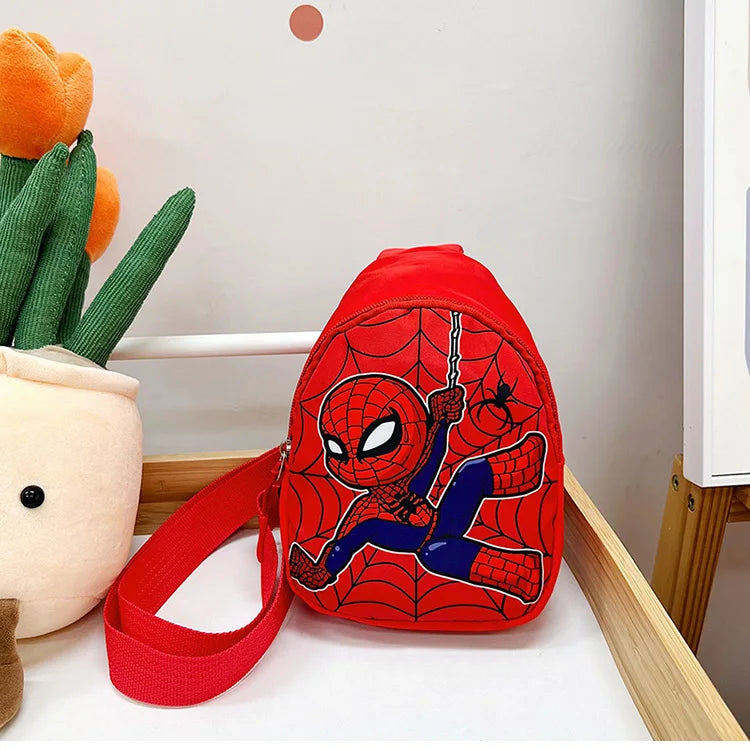 Marvel SpiderMan Crossbody Bag SpiderMan Children's Chest Pack Coin Purse Anime SpiderMan Shoulder Bags Messenger Bag Kids Gifts