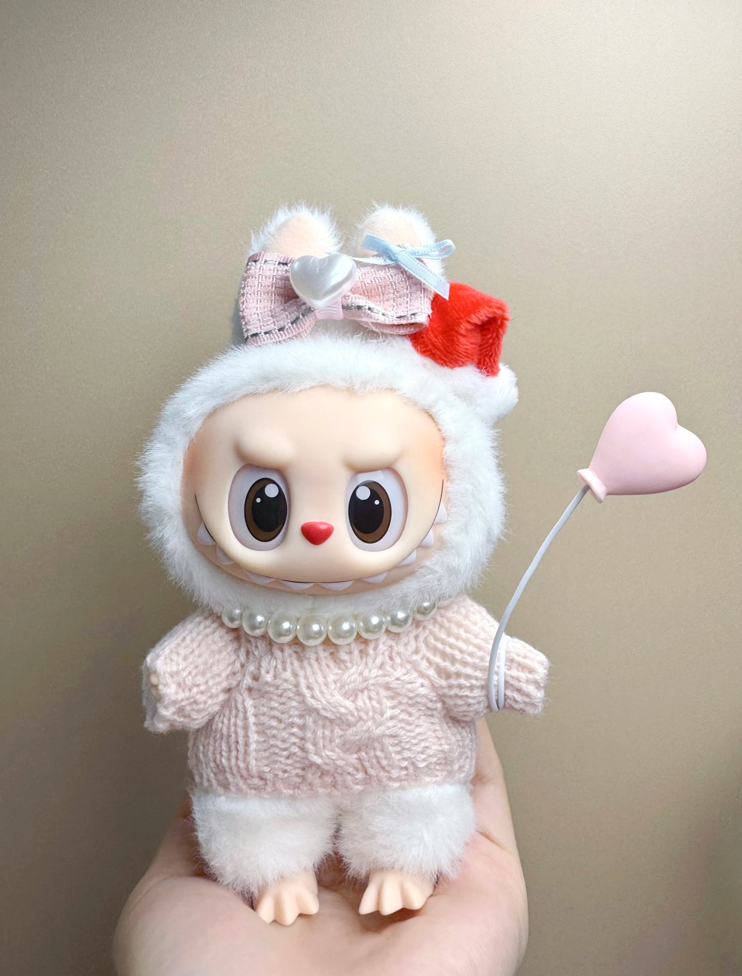 17cm labubu clothes outfit Plush doll clothes Macaron Cute Clothing DIY Kid Gift Dog Clothes Hair accessories v1 v2 clothes