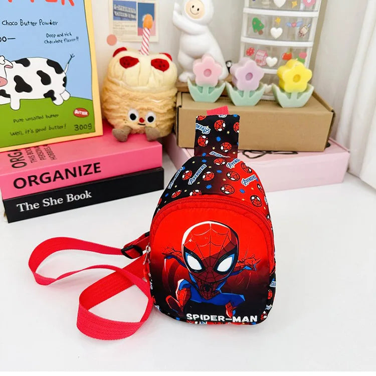 Marvel SpiderMan Crossbody Bag SpiderMan Children's Chest Pack Coin Purse Anime SpiderMan Shoulder Bags Messenger Bag Kids Gifts