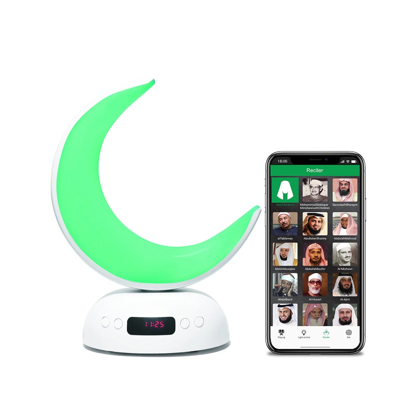 Night Light Lamp Clock Quran Azan Muslim Koran Bright Bluetooth Speaker Portable Holy Sound Box Music Wireless Caixa De Som Mp3