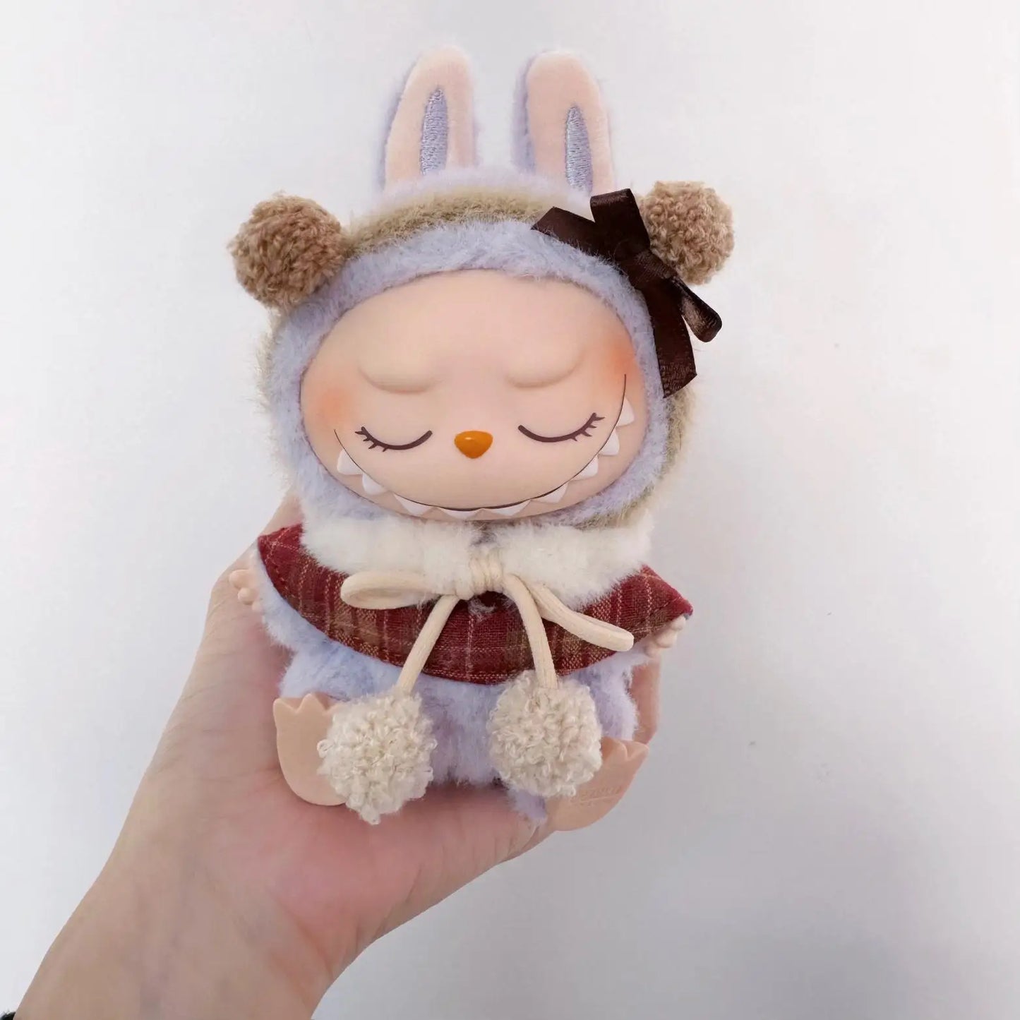 17cm labubu clothes outfit Plush doll clothes Macaron Cute Clothing DIY Kid Gift Dog Clothes Hair accessories v1 v2 clothes