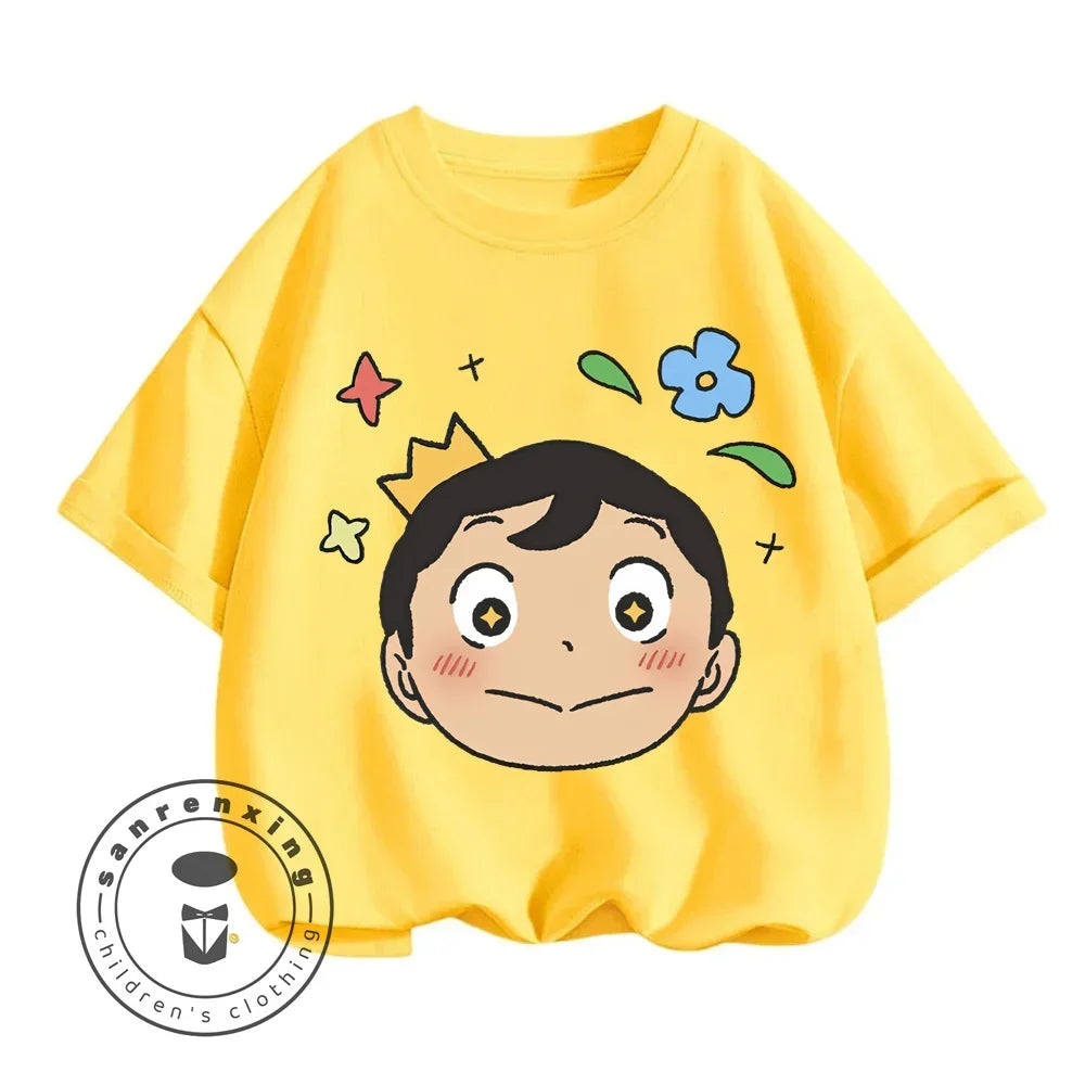 Children's T-shirt Bojji Print Short Sleeve Cartoon Children's Top Summer Clothing