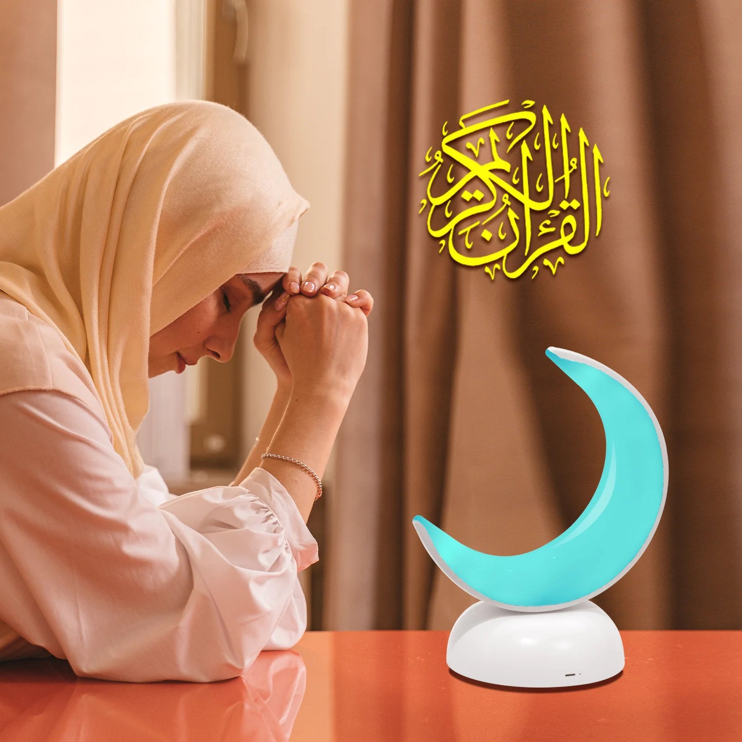 Night Light Lamp Clock Quran Azan Muslim Koran Bright Bluetooth Speaker Portable Holy Sound Box Music Wireless Caixa De Som Mp3