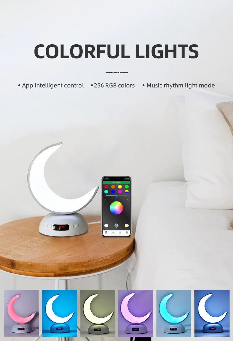 Night Light Lamp Clock Quran Azan Muslim Koran Bright Bluetooth Speaker Portable Holy Sound Box Music Wireless Caixa De Som Mp3