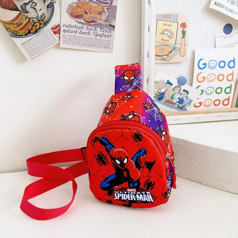 Marvel SpiderMan Crossbody Bag SpiderMan Children's Chest Pack Coin Purse Anime SpiderMan Shoulder Bags Messenger Bag Kids Gifts