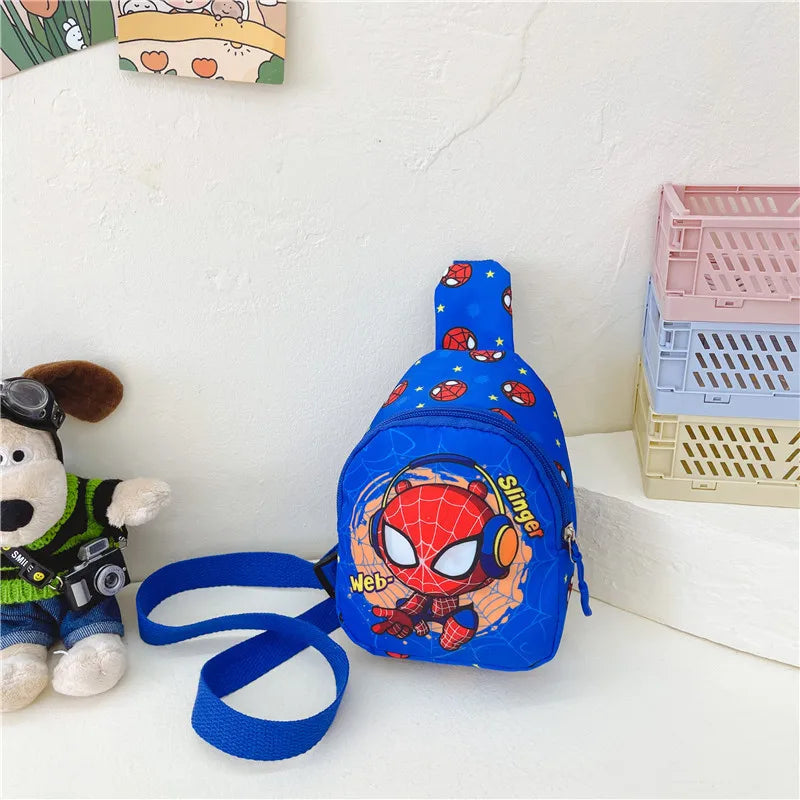 Marvel SpiderMan Crossbody Bag SpiderMan Children's Chest Pack Coin Purse Anime SpiderMan Shoulder Bags Messenger Bag Kids Gifts