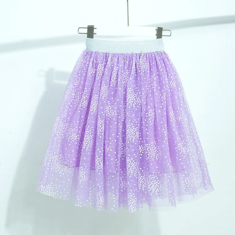 Lawadka Kids Skirts For Girls Glitter Dance Ballet Tutu Kids Clothing Cotton Lace Fashion Sequin Skirts Party Clothes 3-12Years